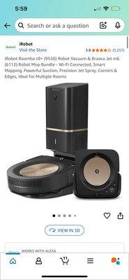 iRobot Roomba s9+ Self-Emptying Robot Vacuum & Black Braava