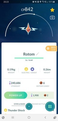  Non Shiny (Nicht Schillernd) Rotom Regular Pokemon GO  Exchange or PTC