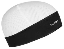 Halo Skull Cap White - Moisture-Wicking Performance Micro-Mesh Cycling Headwear
