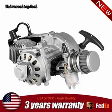 49CC 2 Stroke Engine Motor Kit w/Fuel Tank For Pocket Bike Mini Dirt Bike ATV