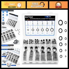 380 PCS Metric Sealing Washers Kit - 12 Sizes NBR Zinc-Plated Rubber Gaskets M6-