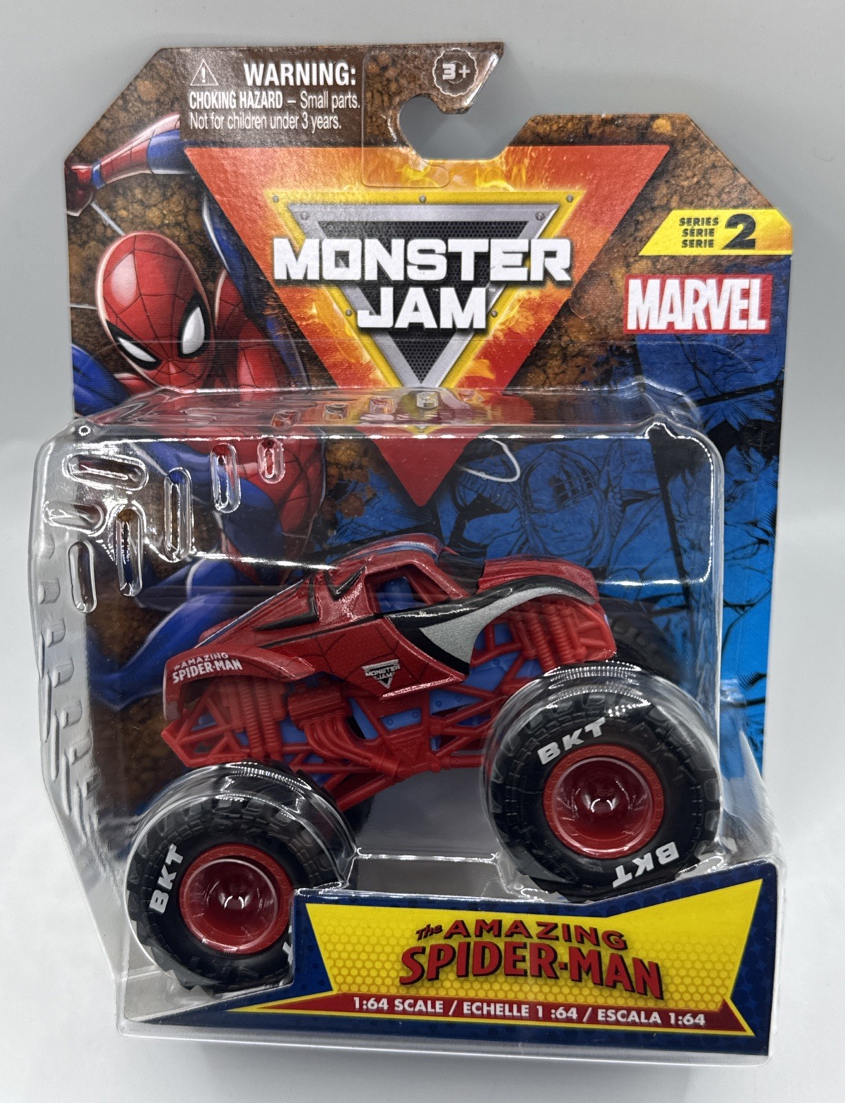 Monster Jam Amazing Spiderman Marvel Monster Truck Series 2 1:64 Scale New