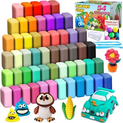 Air Dry Clay 54 Colors Modeling Clay for Kids DIY Molding Magic Clay  Gift Tools
