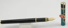Pilot Juliet Black & Green Fountain Pen - Fine Nib -1980's -Mint New-Old-Stock