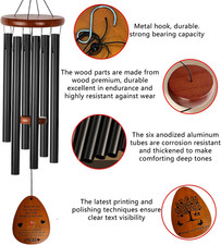 Sympathy Wind Chimes - Deep Tone Memorial Gift for Loss of Loved Ones, Mom, D...