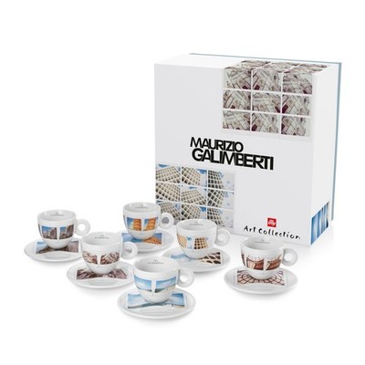 ILLY ART COLLECTION Coffee Set by Maurizio Galimberti - 6 Cappuccino + 6 Saucers