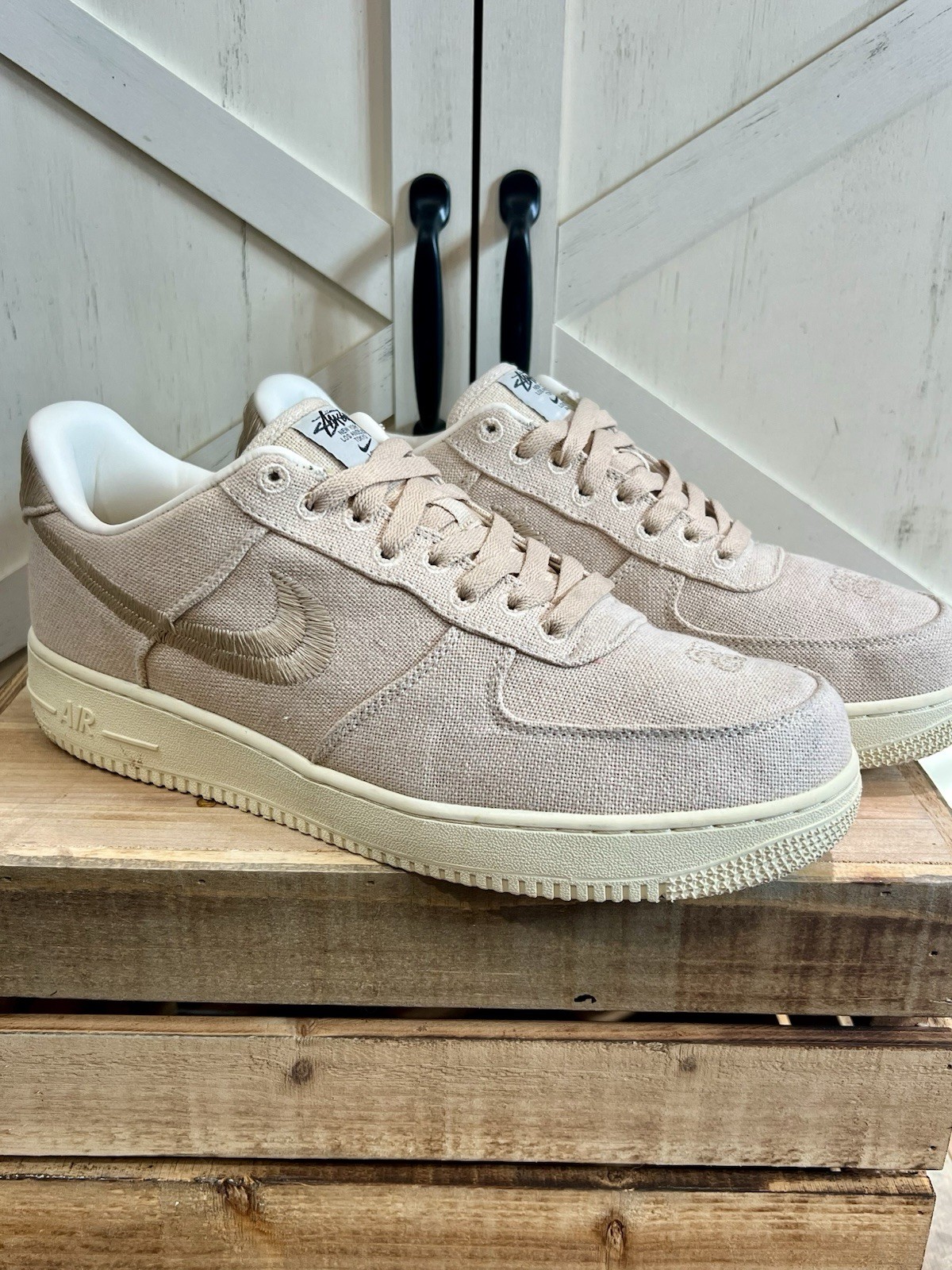 Nike Air Force 1 Low x Stussy" Fossil Stone”- Size 11 - CZ9084-200 - 2020 thumbnail 8