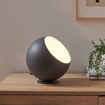Tischleuchte Lukkodso 1xE27 Ø20x20 cm Metall Grau [lux.pro]