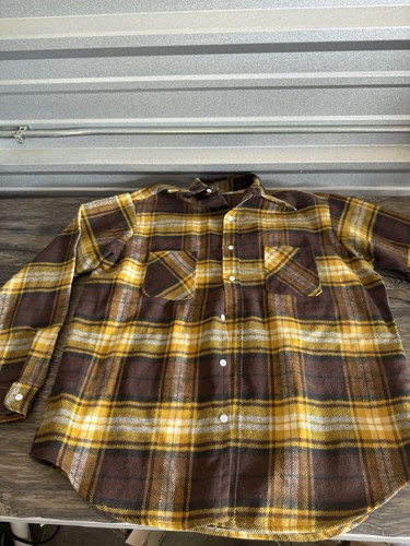 Vintage 70s JC Penney Big Mac Flannel Shirt XL Mens Multicolored Beautiful