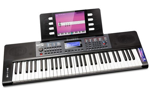 61 Key Keyboard Piano with Pitch Bend, Power Supply, Sheet Music Stand, Piano...