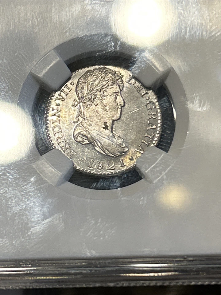 1821 GUATEMALA Silver REAL NGC MS-64 PL Proof Like - Image 3 of 4