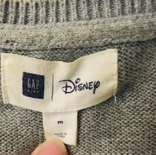 Girls Gap Disney size M Age 12-13 Bambi Sweater Sequin Gray - Picture 5 of 7