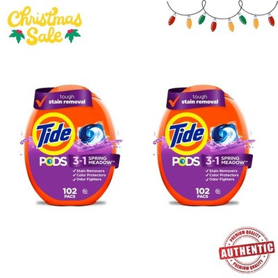 Tide PODS Liquid Laundry Detergent Packs, Spring Meadow Scent, 204 Count