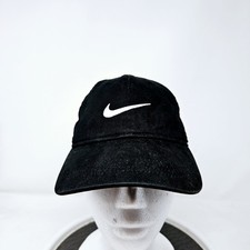 Nike Adjustable Center Swoosh Black Hat Just Do It Child Size FAST SHIPPING