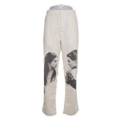 Empty Reference, Cordhose, Größe: M, Weiß, Print, Cord, Damen #9Yp
