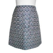 Maje Blue Green Jacquard Skirt 44 144451256