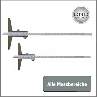 MARKENLOS CNC QUALITÄT Tiefenmessschieber 150 / 200 / 300 / 400 - Messschieber bis 1000 mm