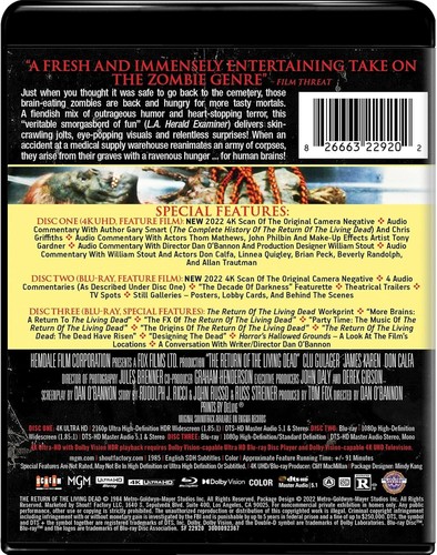 The Return Of The Living Dead (1985) - 4K UHD Blu-ray - New & Sealed - Imagen 2 de 4