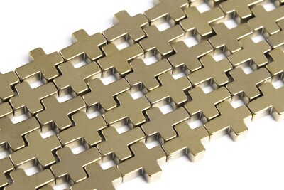 10x8MM Champagne Gold Hematite Beads Grade AAA Cross Gemstone Loose Beads