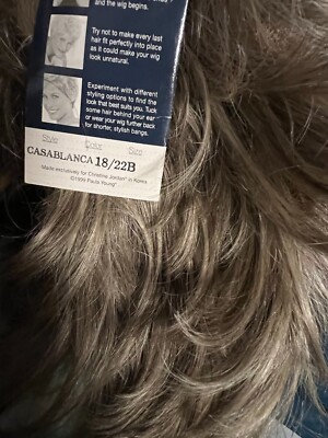 Christine Jordan WIG CASABLANCA~Blond Hair+Highlights Hairpiece~A1054 18/22B
