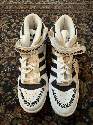 NEW Men s Size 11.5 Adidas X Aaron Judge Forum Mid GY3814 White Navy Pharrell