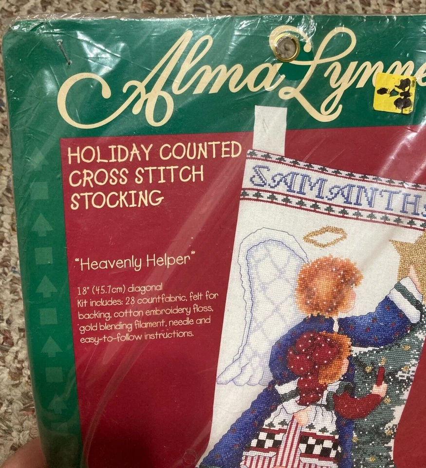 Alma Lynne cross stitch kit Holiday / Christmas Heavenly Helper 83866 - Image 4 of 4