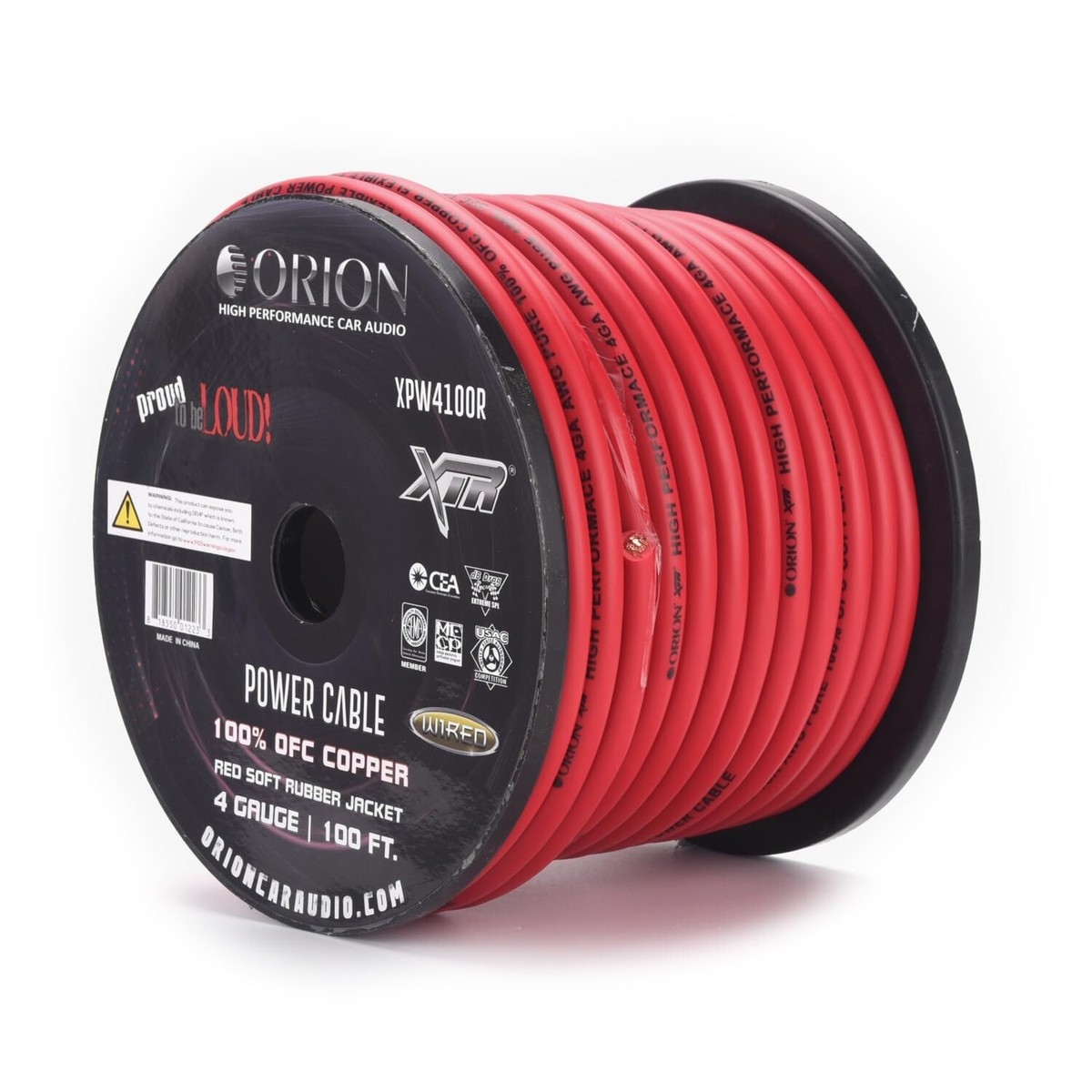 Orion XTR XPW4100R 4 Gauge Wire Roll (100ft)OFC Pure Copper Power