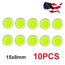 10PCS Mini Circular Bullseye Bubble Levels 15 x 8mm for Layout Non Adhesive New