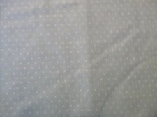 Polka Dots, White Dots on Light Blue Cotton Fabric 44" Wide x 25" long