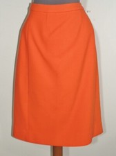 Vintage 1980's Heavy Wool  Knit Orange Skirt w- 26