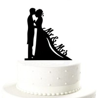 Brautpaar Mr & Mrs Hochzeitstorte Topper Acryl Kuchendeckel Hochzeit