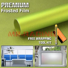 *12"x48" Neon Yellow Frosted Film Glass Bathroom Window Security Privacy Sticker