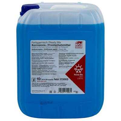 Kühlerfrostschutz Febi G11 -35°C Fertiggemisch 10 Liter Blau für Audi BMW Fiat