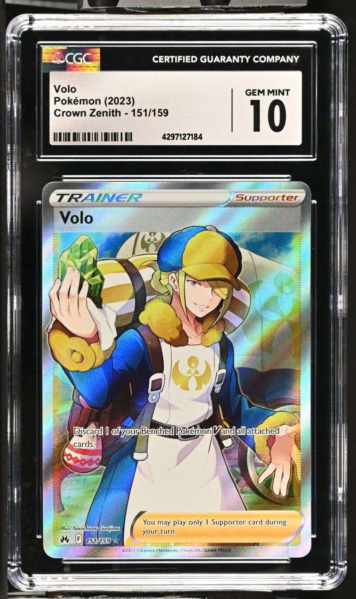 CGC Graded 10 Gem Mint Volo 151/159 Crown Zenith Pokemon Card | eBay