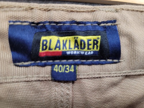 NWT Blaklader Bantam Cordura Work Pants Mens 40x34 #1630 Tan Kneepad Pockets - Picture 9 of 14