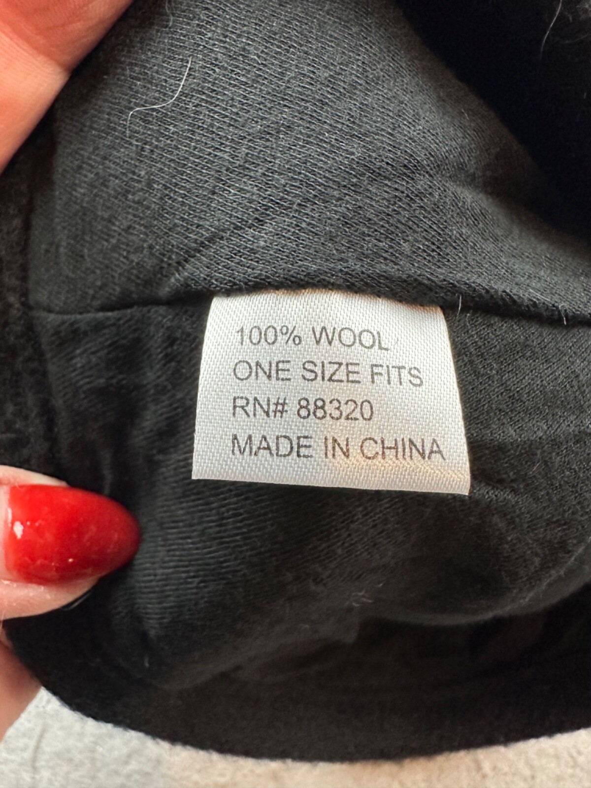 C.C. Exclusives Black Wool Beanie Cap Winter Hat With Bow Accent