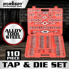 TAP AND DIE Set 110 piece METRIC w/Case Screw Extractor Remover Chasing NEW
