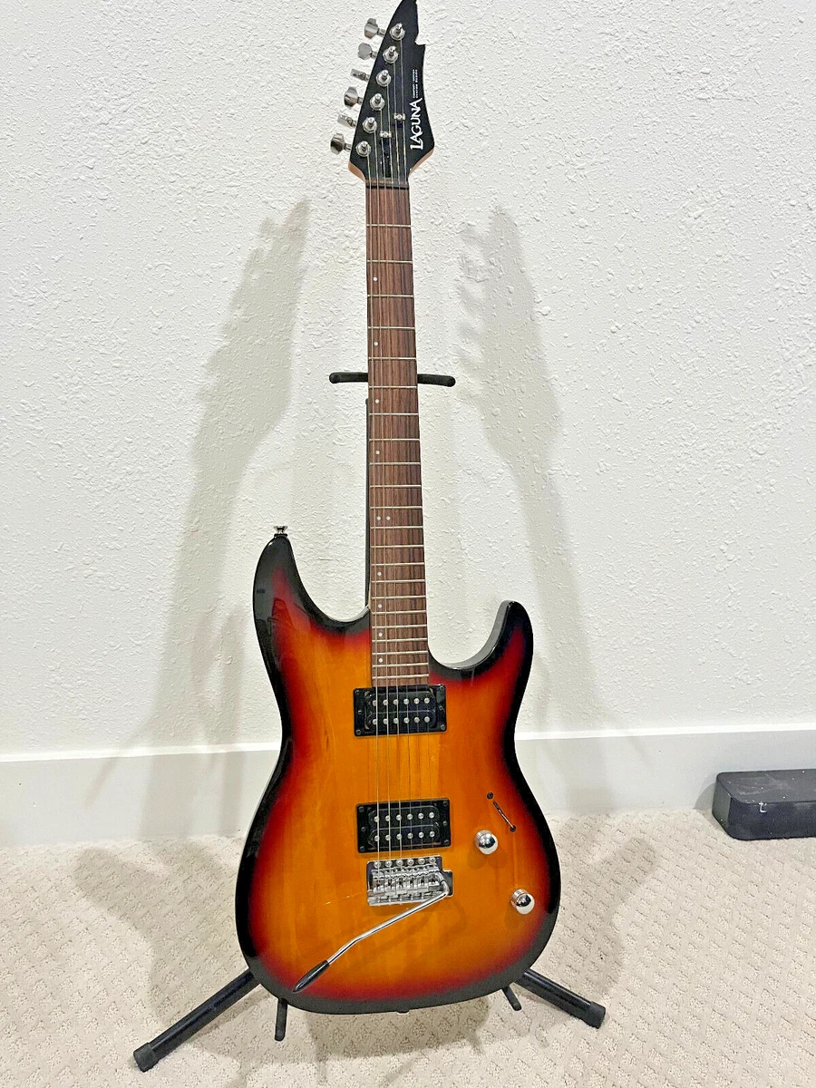 LAGUNA Sunburst Electric Guitar Comfort Carved Natural Wood