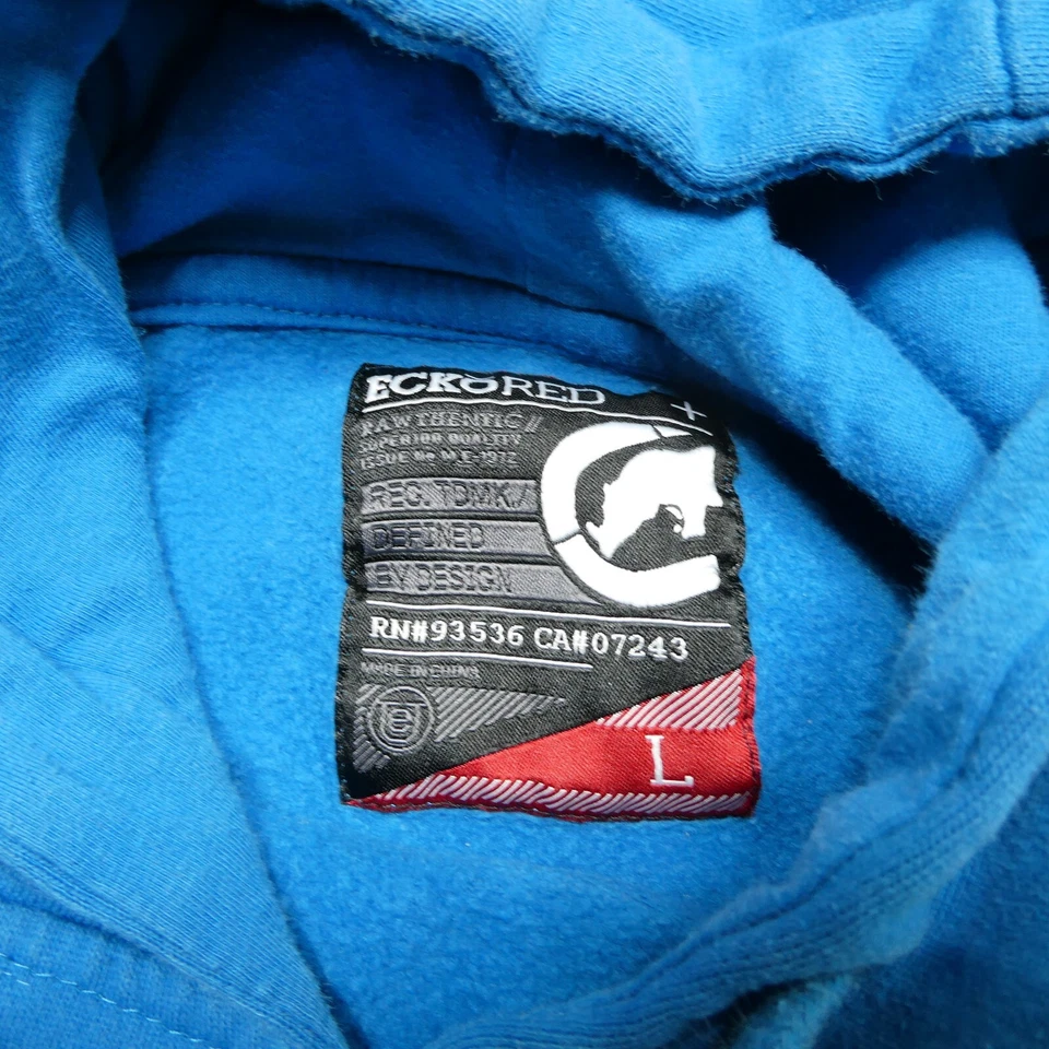 ECKO UNLTD Sudadera con Capucha Juvenil Talla Grande Azul Sudadera con Capucha Bordada Rinoceronte Foto 3 de 4