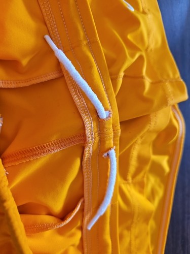Nike Girls Youth Yellow Athletic Shorts Size Small Elastic Drawstring Waist Logo - Picture 12 of 12
