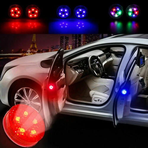2X Universal Car Wireless LED Door Opened Warning Light Safety