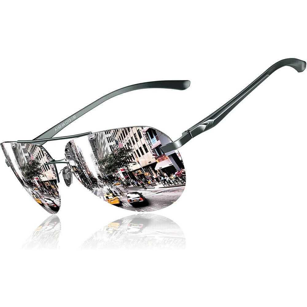 Aluminum Mens Polarized Sunglasses UV400 Pilot Sport Glasses Driving Eyewear