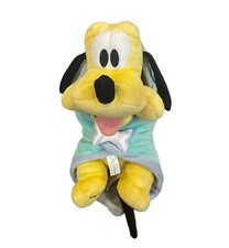 Authentic Disney Parks-Disney's Babies Pluto Dog Plush w/ Swaddle Blanket 12  