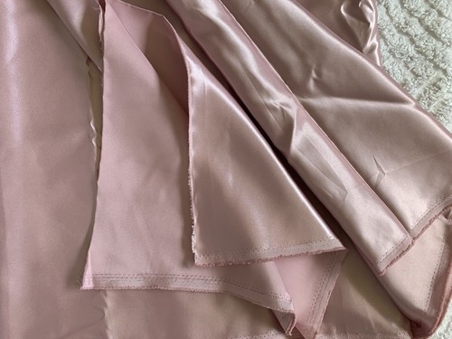 Dusty Pink Satin with matching Lace for Bridal Formal Casual Apparel NO STRETCH - Picture 5 of 8