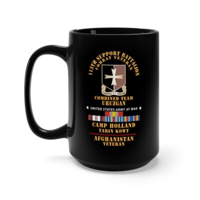 Black Mug 15oz - 113th Support Battalion - Camp Holland Afghanistan Vet w  AFGHAN | eBay