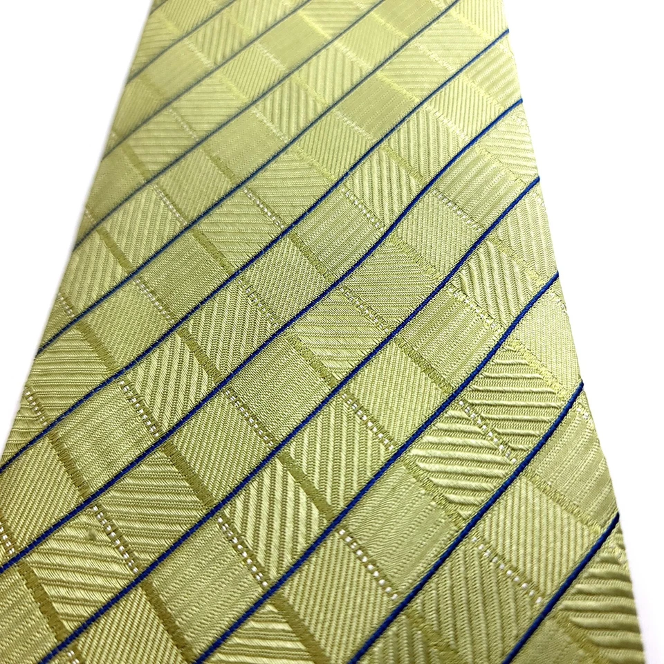 Corbata ancha de seda tejida azul lima de Calvin Klein Foto 2 de 4