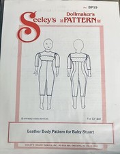 VTG 79 Seeley Doll Maker s BP19 Leather Body Pattern for Baby Stuart 13"