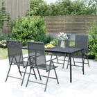 Patio Table Outdoor Bistro Table with Metal Frame Anthracite Steel Mesh vidaXl