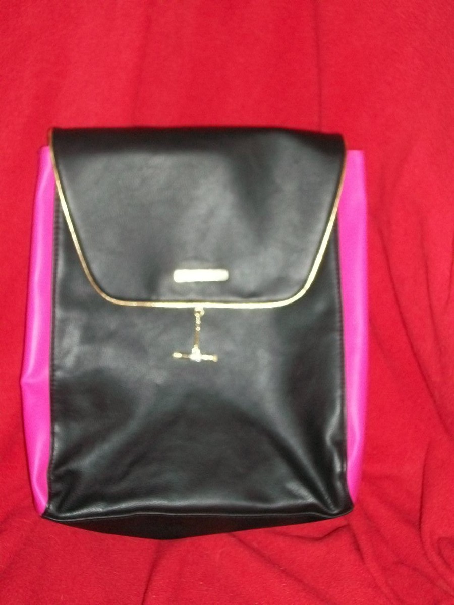 Juicy Coulture Back pack Black and Pink LN not used vinyl 
