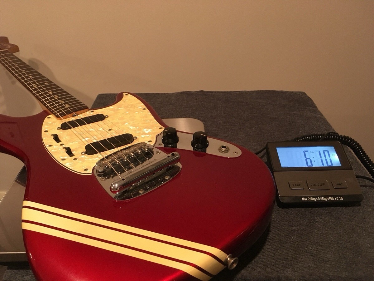 1969 Vintage Fender Competition Mustang Mustang Red Guitar w